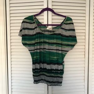 Green Blouse, tighter fit at the bottom